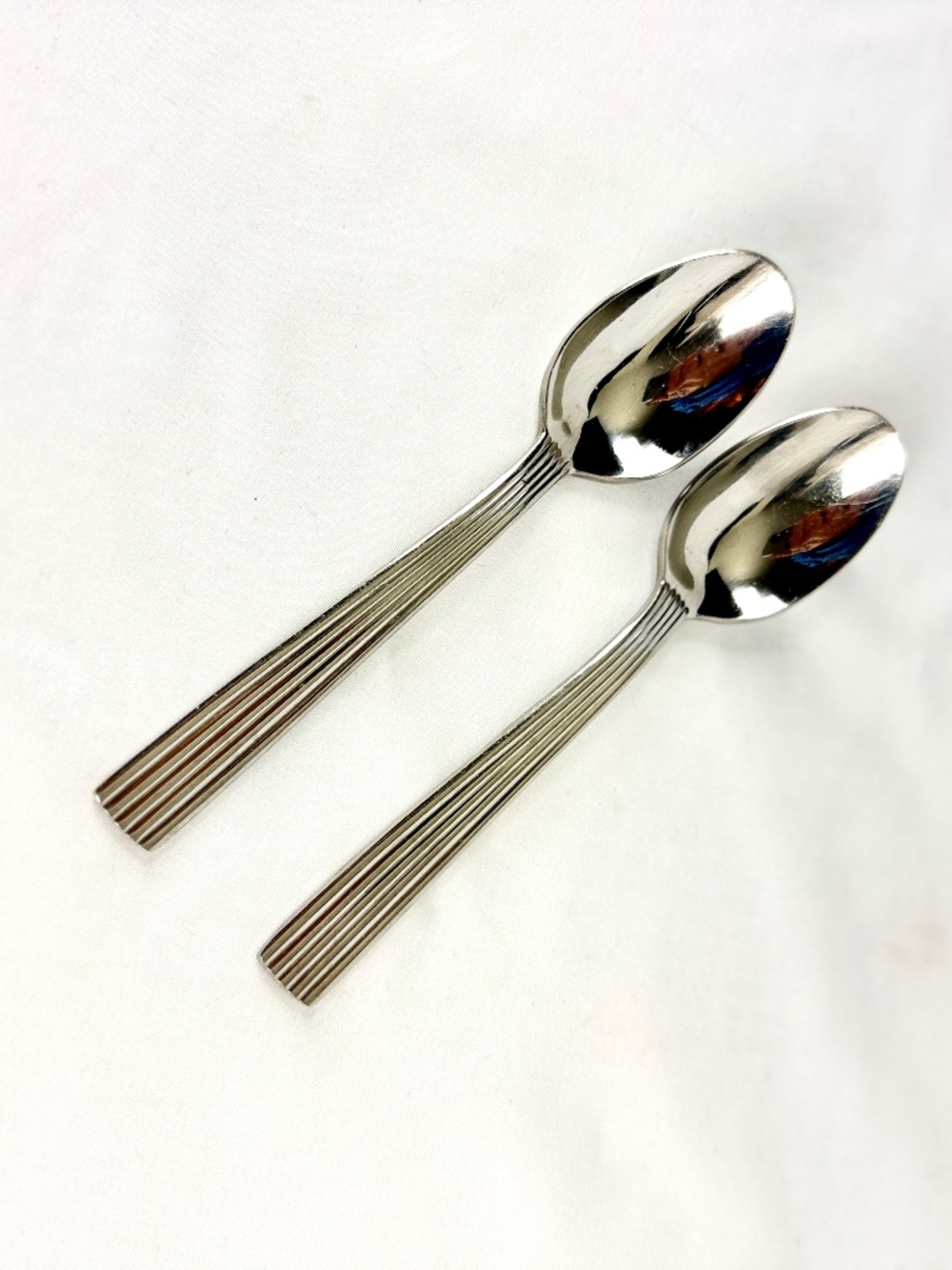 2 Vintage Towle Ionic Teaspoons Stainless Steel Korea Thanksgiving Dinner Gift